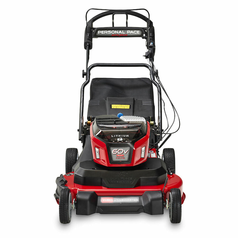 Toro 60V MAX* 30 in. (76 cm) eTimeMaster® w/Personal Pace® Lawn Mower - 10.0Ah + 5.0Ah + 2.5Ah Batteries Included(21493)