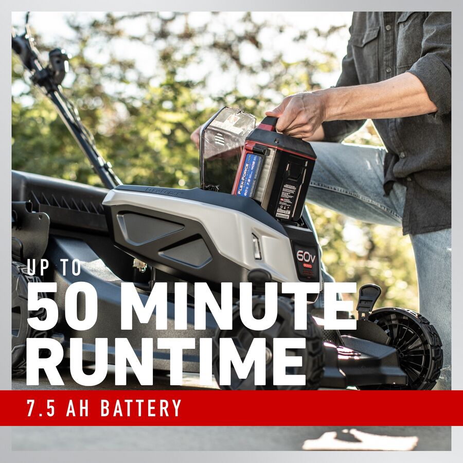 Toro	60V Max* 21 in. (53 cm) Super Recycler® w/Personal Pace® & SmartStow® Lawn Mower with 7.5Ah Battery